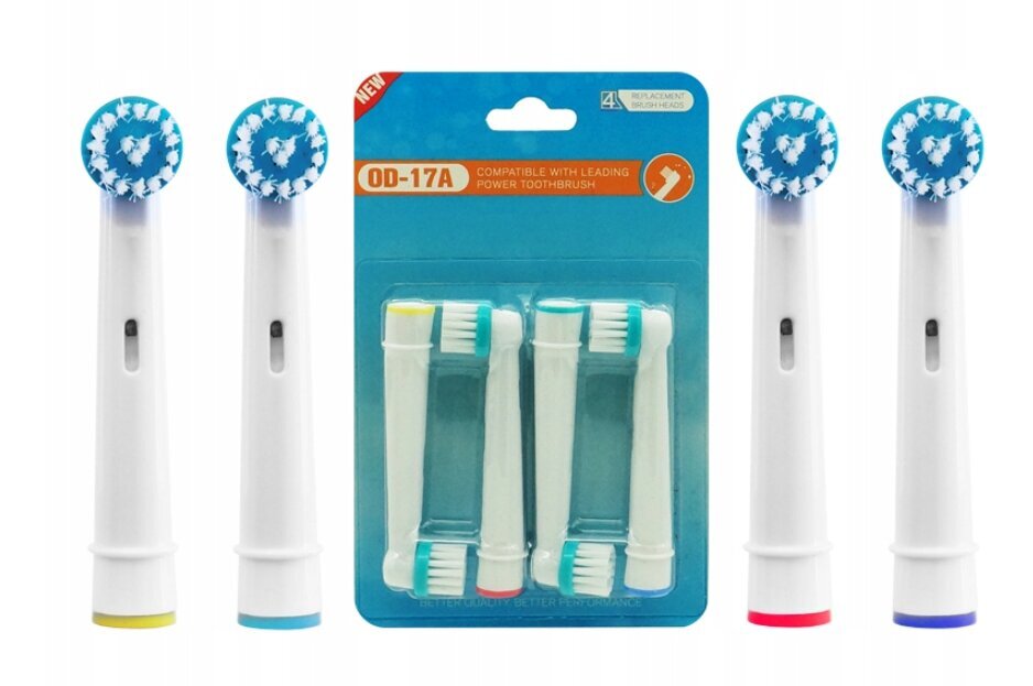 Nelips OD-17A Oral-B OrthoCare, 4 vnt. цена и информация | Elektrinių dantų šepetėlių antgaliai | pigu.lt