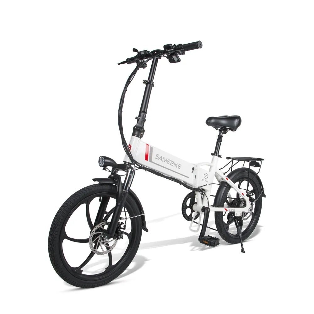 Sulankstomas elektrinis dviratis Samebike 20LVXD30 201,95", baltas kaina ir informacija | Elektriniai dviračiai | pigu.lt