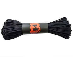 Paracord virvė Badger Outdoor, 550, 30 M, juoda kaina ir informacija | Sodo įrankiai | pigu.lt