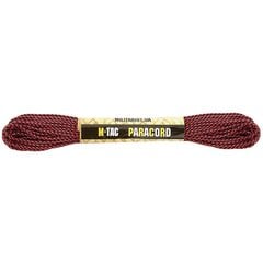 Paracord virvė M-Tac Minicord 15 M, juoda/raudona цена и информация | Садовые инструменты | pigu.lt