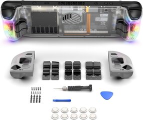 JSAUX Clear Back Plate RGB Version Compatible for Steam Deck, DIY Clear Edition Replacement Tray Compatible with Steam Deck - PC0106 RGB Version [Crystal White] цена и информация | Джойстики | pigu.lt