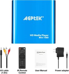 Цифровой медиаплеер AGPTEK Mini 1080P Full HD цена и информация | Мультимедиа-плееры | pigu.lt