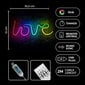 Neoninis LED RGB LOVE FLRN01 + nuotolinio valdymo pultas Forever Light kaina ir informacija | LED juostos | pigu.lt