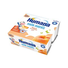 Десерт йогуртовый Humana Milk Minis с персиками, 400г цена и информация | Закуски, напитки для детей | pigu.lt