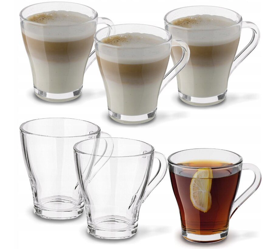 „Tadar“ stiklinių puodelių rinkinys, 6 vnt. kaina ir informacija | Taurės, puodeliai, ąsočiai | pigu.lt