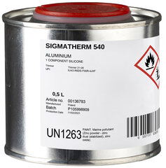 Jūriniai dažai PPG SigmaTherm 540 sidabro spalvos 0,5 l цена и информация | Краска | pigu.lt