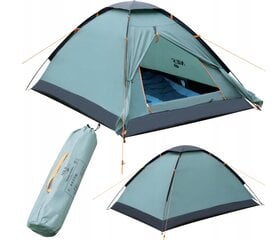Палатка двуспальная Nils, зеленая цена и информация | Палатки | pigu.lt