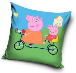 Vaikiškas dekoratyvinės pagalvėlės užvalkalas Peppa Pig, 40x40 cm kaina ir informacija | Dekoratyvinės pagalvėlės ir užvalkalai | pigu.lt