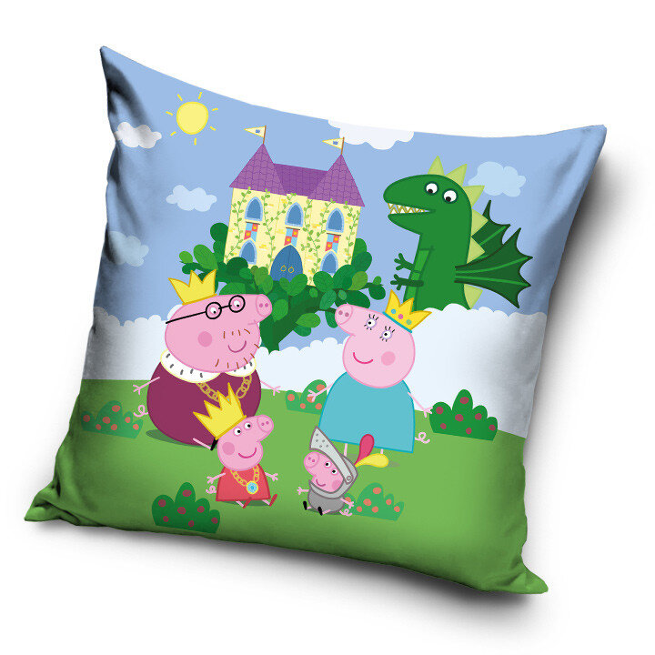 Vaikiškas dekoratyvinės pagalvėlės užvalkalas Peppa Pig Storyteller, 40x40 cm kaina ir informacija | Dekoratyvinės pagalvėlės ir užvalkalai | pigu.lt