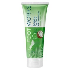 Отшелушивающий скраб для ног с кокосовым маслом и экстрактом лайма Avon Footworks, 75мл цена и информация | Скрабы для тела | pigu.lt