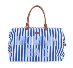 Didelis mamos reikmenų krepšys Mommy bag Childhome, stripes - electric blue,light blue kaina ir informacija | Vežimėlių priedai | pigu.lt