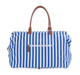 Didelis mamos reikmenų krepšys Mommy bag Childhome, stripes - electric blue,light blue цена и информация | Аксессуары для колясок | pigu.lt