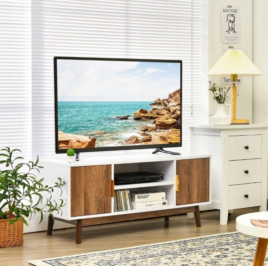 Pastatoma TV spintelė Costway, 109x45.7x38 cm kaina ir informacija | TV staliukai | pigu.lt