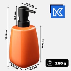 Skysto muilo dozatorius 400ml Oranžinė kaina ir informacija | Vonios kambario aksesuarai | pigu.lt