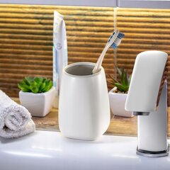 Keraminis vonios kambario dantų šepetėlio puodelis kaina ir informacija | Vonios kambario aksesuarai | pigu.lt