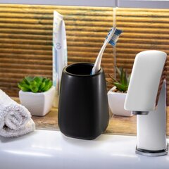 Keraminis puodelis dantų šepetėliui ir dantų pasta vonios kambariui kaina ir informacija | Vonios kambario aksesuarai | pigu.lt