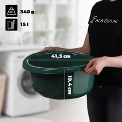 Пластиковая миска 15л круглая, зеленая цена и информация | Аксессуары для ванной комнаты | pigu.lt