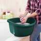 Plastikinis skalbinių dubuo 3,5 l apvalus baseino konteineris su rankenomis kaina ir informacija | Vonios kambario aksesuarai | pigu.lt