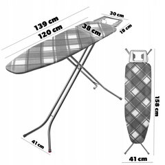 Lyginimo lenta, 120x38 cm kaina ir informacija | Lyginimo lentos | pigu.lt