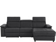 Trivietė sofa Loft Tanaro, juoda kaina ir informacija | Sofos | pigu.lt