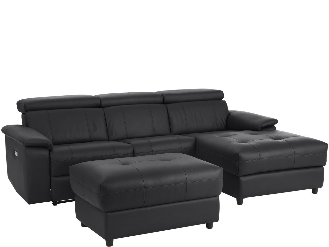 Trivietė sofa Loft Tanaro, juoda kaina ir informacija | Sofos | pigu.lt