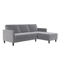 Trivietė sofa-lova Dorel Home Presley, pilka kaina ir informacija | Sofos | pigu.lt