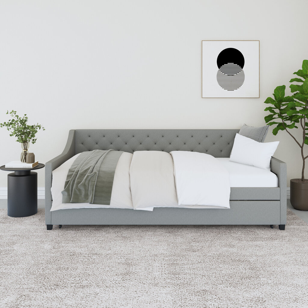 Lova Notio Living 90x200 cm, pilka kaina ir informacija | Lovos | pigu.lt