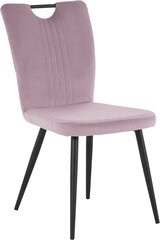 2-jų valgomojo kėdžių komplektas Loft24 Sari, violetinis kaina ir informacija | Virtuvės ir valgomojo kėdės | pigu.lt