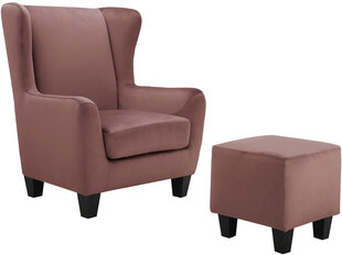 Svetainės fotelis Loft24 Zhili, rožinis kaina ir informacija | Svetainės foteliai | pigu.lt