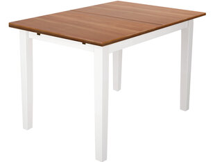 Valgomojo stalas Loft24 Dakota, rudas/baltas kaina ir informacija | Virtuvės ir valgomojo stalai, staliukai | pigu.lt