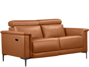 Dvivietė sofa reglaineris Loft24 Lund, ruda kaina ir informacija | Sofos | pigu.lt