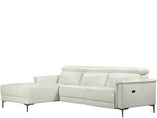 Trivietė sofa reglaineris Loft24 Lund, smėlio spalvos kaina ir informacija | Sofos | pigu.lt