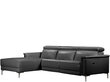 Trivietė sofa reglaineris Loft24 Lund, juoda цена и информация | Sofos | pigu.lt