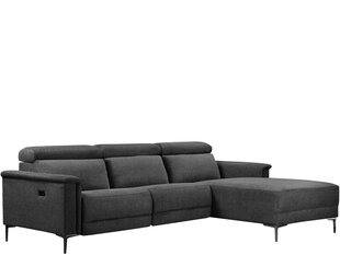 Trivietė sofa reglaineris Loft24 Lund, pilka kaina ir informacija | Sofos | pigu.lt