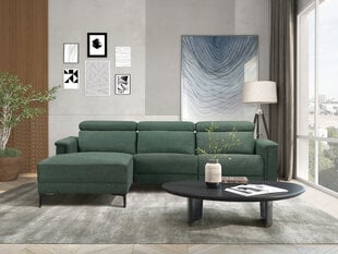 Trivietė sofa reglaineris Loft24 Lund, žalia kaina ir informacija | Sofos | pigu.lt