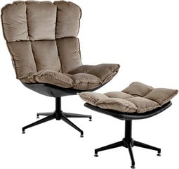 Svetainės fotelis Loft24 Pilou, rudas kaina ir informacija | Svetainės foteliai | pigu.lt