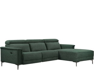 Trivietė sofa reglaineris Loft24 Lund, žalia kaina ir informacija | Sofos | pigu.lt