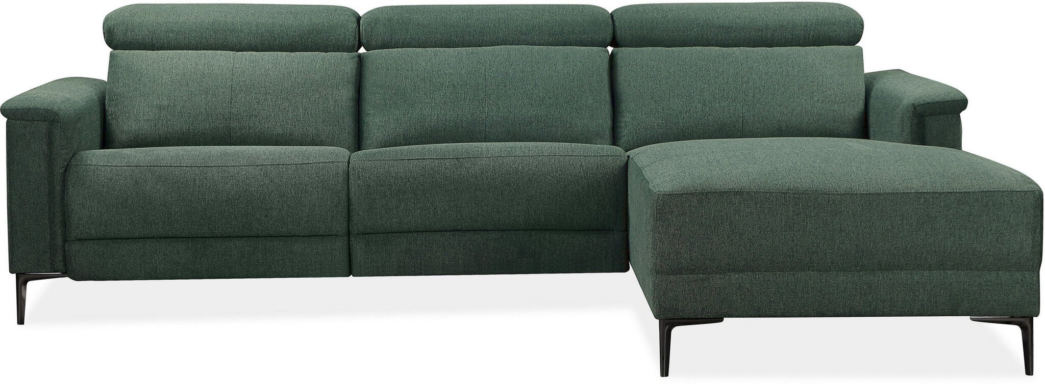 Trivietė sofa reglaineris Loft24 Lund, žalia kaina ir informacija | Sofos | pigu.lt