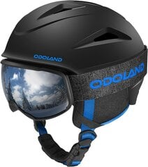 Лыжный шлем с очками Odoland, чёрный B, размер L цена и информация | Горнолыжные шлемы | pigu.lt