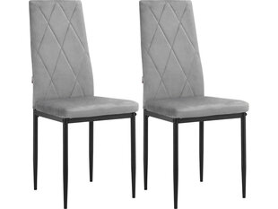 2-jų valgomojo kėdžių komplektas Loft24 Melly, pilkas kaina ir informacija | Virtuvės ir valgomojo kėdės | pigu.lt