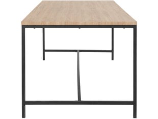 Столовый стол 200 см, на 8 мест, дуб черного цвета цена и информация | Кухонные и обеденные столы | pigu.lt