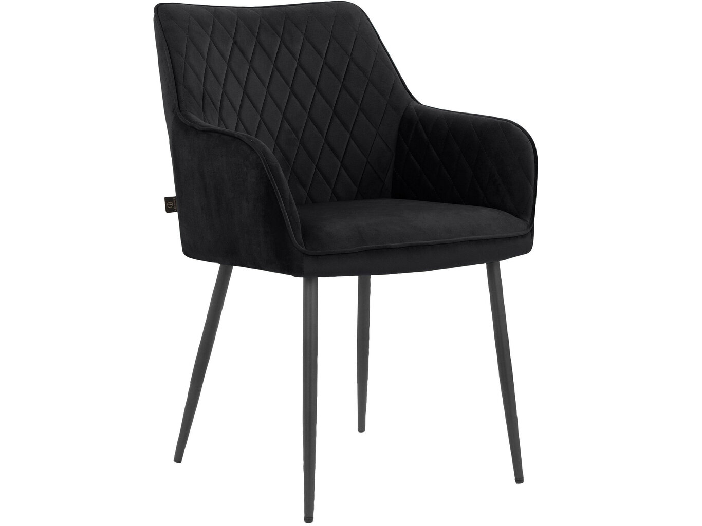2-jų valgomojo kėdžių komplektas Loft24 Elvira, juodas kaina ir informacija | Virtuvės ir valgomojo kėdės | pigu.lt