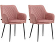2-jų valgomojo kėdžių komplektas Loft24 Elvira, rožinis kaina ir informacija | Virtuvės ir valgomojo kėdės | pigu.lt