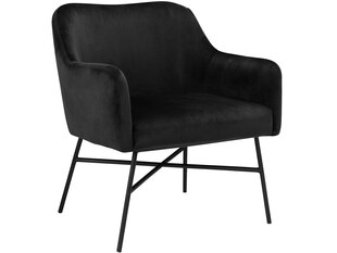 Svetainės fotelis Loft24 Flora, juodas kaina ir informacija | Svetainės foteliai | pigu.lt