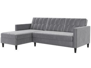 Trivietė sofa-lova Dorel Home Hartford, pilka kaina ir informacija | Sofos | pigu.lt