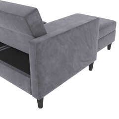 Trivietė sofa-lova Dorel Home Hartford, pilka kaina ir informacija | Sofos, sofos-lovos | pigu.lt