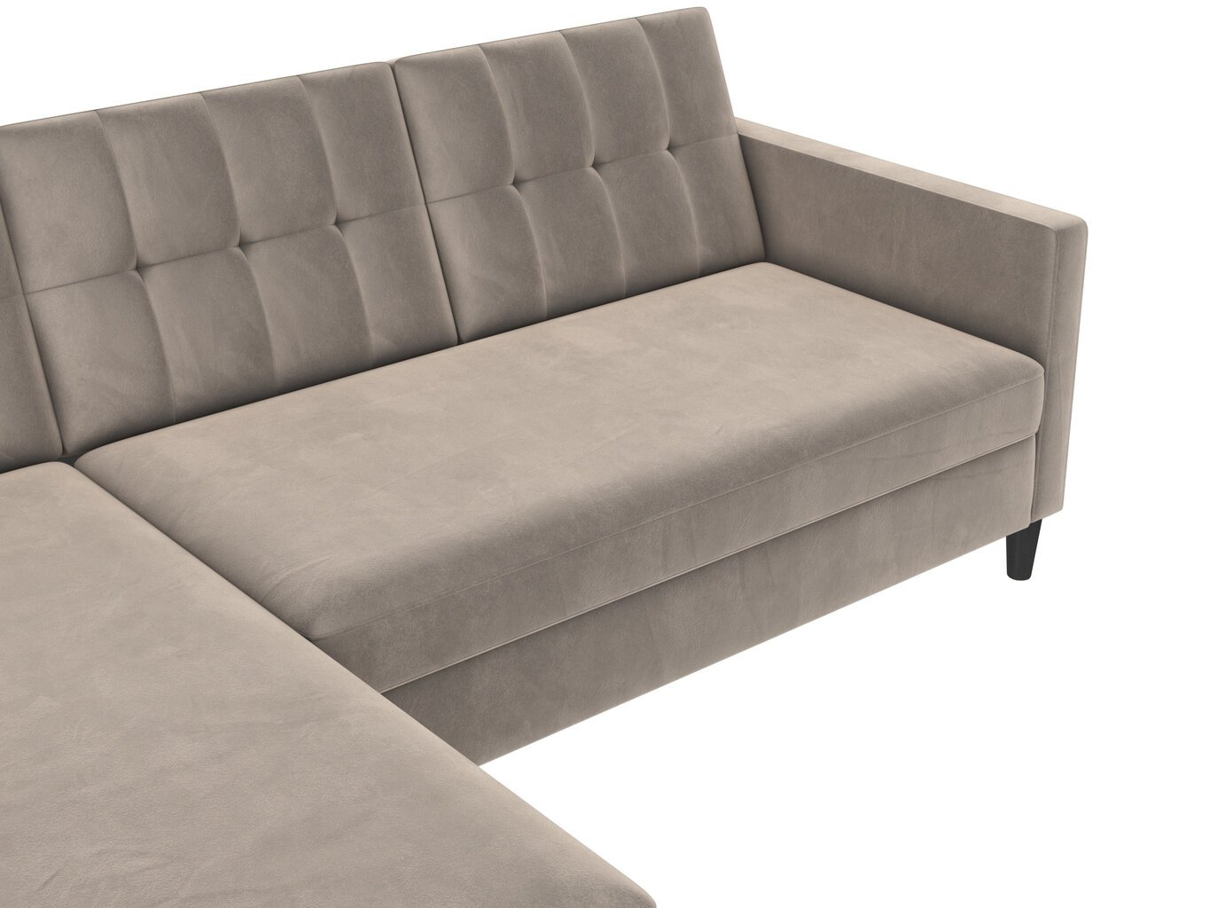 Trivietė sofa-lova Dorel Home Hartford, smėlio spalvos kaina ir informacija | Sofos | pigu.lt