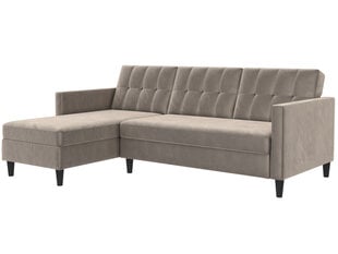 Trivietė sofa-lova Dorel Home Hartford, smėlio spalvos kaina ir informacija | Sofos | pigu.lt