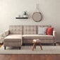 Trivietė sofa-lova Dorel Home Hartford, smėlio spalvos kaina ir informacija | Sofos | pigu.lt