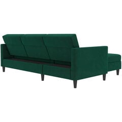 Trivietė sofa-lova Dorel Home Hartford, žalia kaina ir informacija | Sofos | pigu.lt